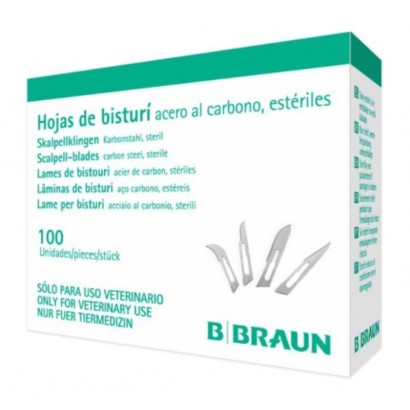 HOJAS DE BISTURI VET Nº 24 100UD