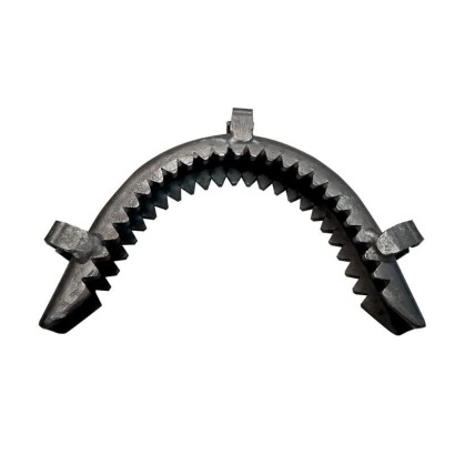 MUSEROLA VAQUERA FORJA 3 PASADORES 22 INOX BITONO ENVEJECIDO