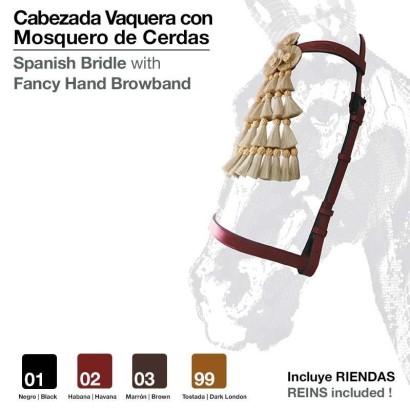 CABEZADA VAQUERA ZALDI CON MOSQUERO CERDAS