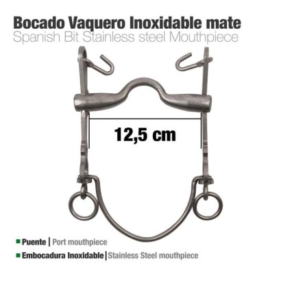 BOCADO VAQUERO INOX 7A/AR MATE 12.5
