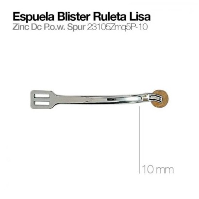 ESPUELA UNISEX BLISTER RULETA LISA 10MM