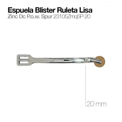 ESPUELA UNISEX BLISTER RULETA LISA 20MM