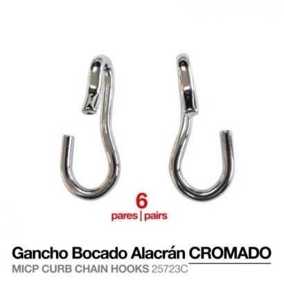 GANCHO BOCADO ALACRÁN CROMADO 25723C 1 PAR