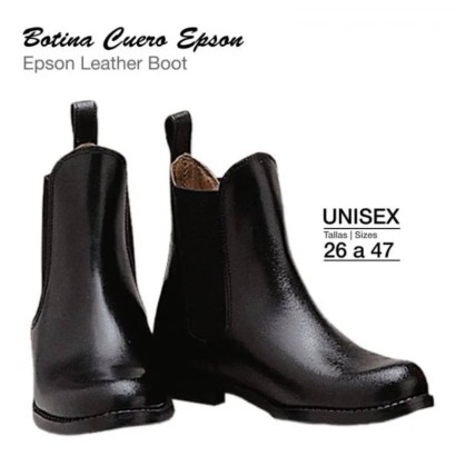 BOTIN CUERO EPSON NEGRO