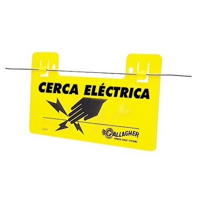LETRERO INDICADOR AVISO CERCA ELECTRICA 250 X 125 MM