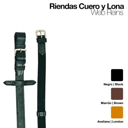 RIENDAS CUERO LONA 301