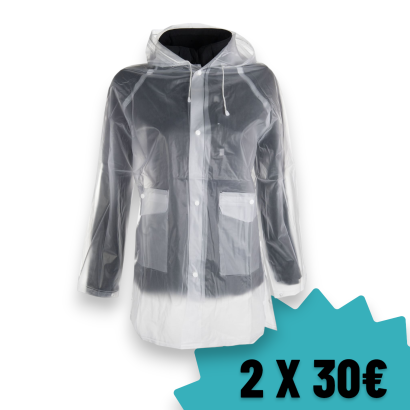 CHAQUETA IMPERMEABLE HKM TRANSPARENTE