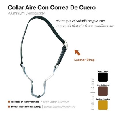 COLLAR AIRE CON CORREA DE CUERO ZALDI