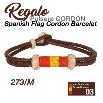 PULSERA CORDÓN 573M MARRÓN ESPAÑA