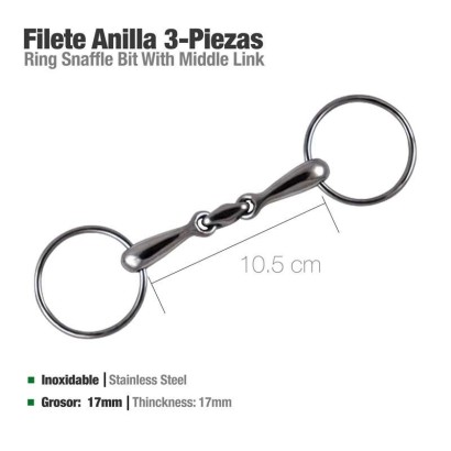 FILETE ANILLA 3 PIEZAS INOX GROSOR 17MM