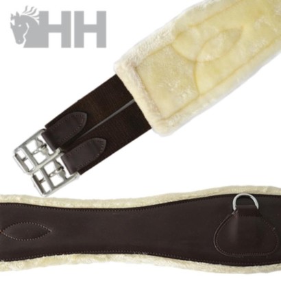CINCHA LEXHIS LARGA SINTETICA CON ELASTICOS Y BORREGUILLO