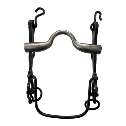 BOCADO BARRA CURVA ASA CALDERA GRANDE MOVIBLE PAVONADO-INOX 43CI