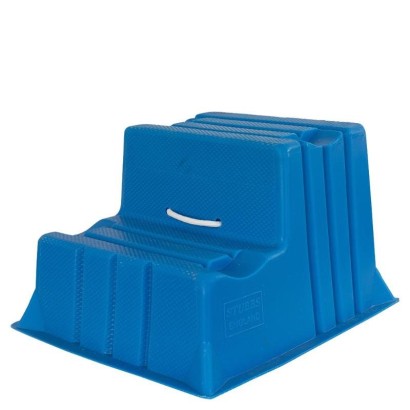ESCALERA DE PLASTICO DOS PELDAÑOS AZUL