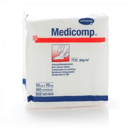GASAS MEDICOMP NON WOVEN 10X10CM 100UD