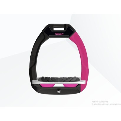 ESTRIBOS FLEX-ON DE SEGURIDAD SAFE ON BLACK GREY FUCSIA CON BRAZO FUCSIA