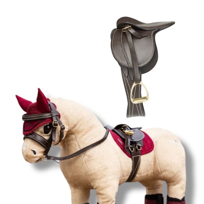 JUGUETE SILLA DE MONTAR PARA LEMIEUX TOY PONY BROWN