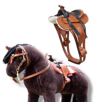 JUGUETE SILLA WESTERN LEMIEUX TOY PONY TAN