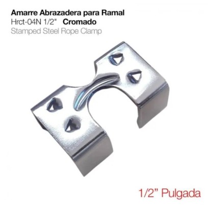 AMARRE ABRAZADERA PARA RAMAL HRCT-04N 1/2" CROMADO