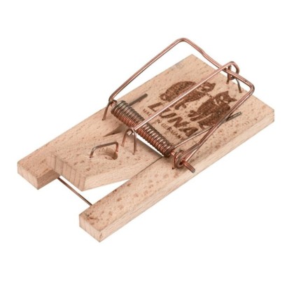 TRAMPA PARA RATONES LUNA (2 UNIDADES) CON DISPENSADOR MADERA