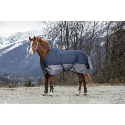 MANTA EQUI-THEME TYREX STANDARD 600D MARINO-GRIS (VARIOS GROSORES)