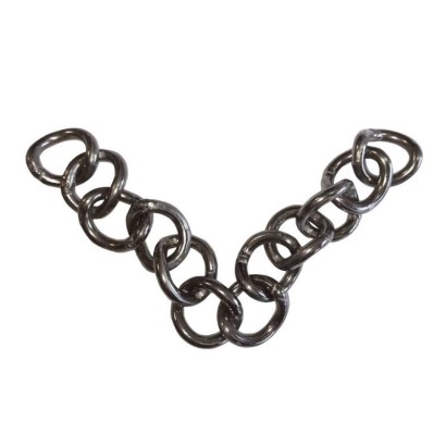 BARBADA CADENILLA FORJA 02 GRUESA INOX BITONO ENVEJECIDO