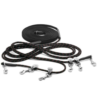 RIENDAS LEXHIS LARGAS (9 METROS CADA) LONA CON POLEAS