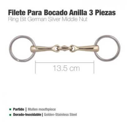 FILETE PARA BOCADO ANILLA 3 PIEZAS D79 GROSOR 15MM