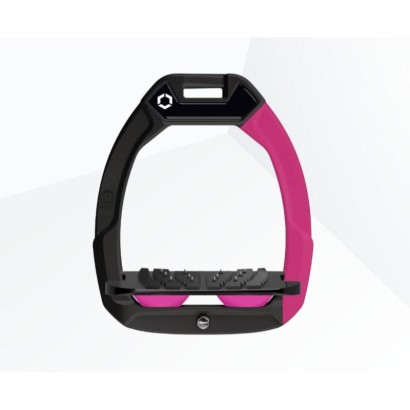 ESTRIBOS FLEX-ON DE SEGURIDAD SAFE ON BLACK BLACK FUCSIA CON BRAZO FUCSIA