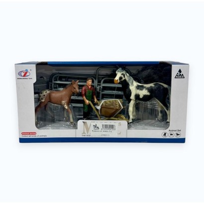 JUGUETE PACK YEGUA, POTRO Y GRANJERO